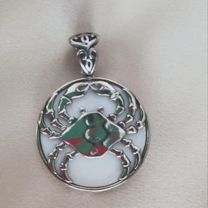 Mother of Pearl Crab pendant